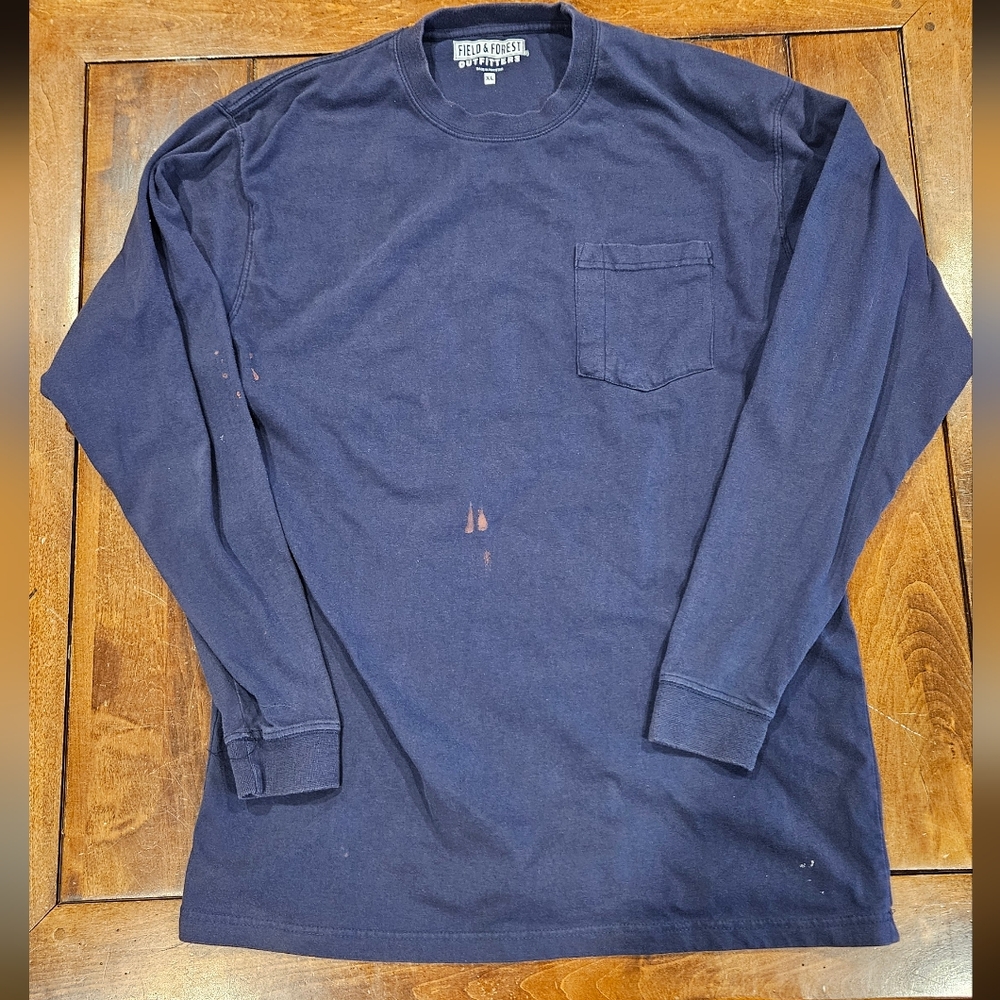 Field and Forest Outfitters Men's Blue Long-Sleeve Shirt XL